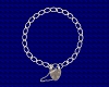 Sterling silver Hallmarked curb charm bracelet